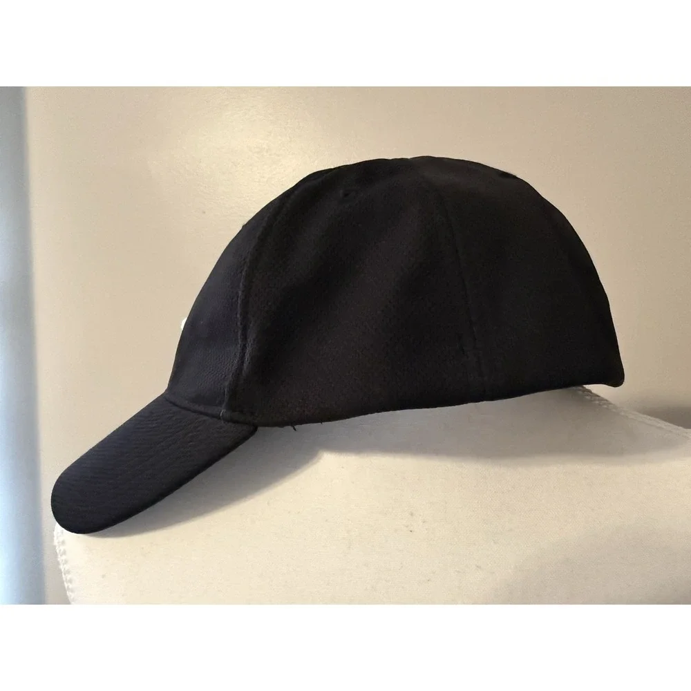 DRAKE Waterfowl Cotton Fitted Black Cap Hat Logo Size L/XL